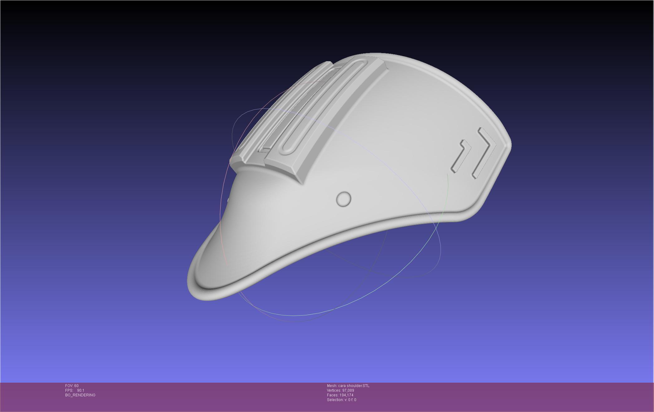 Star Wars The Mandalorian Cara Dune Shoulder Plate 3d model