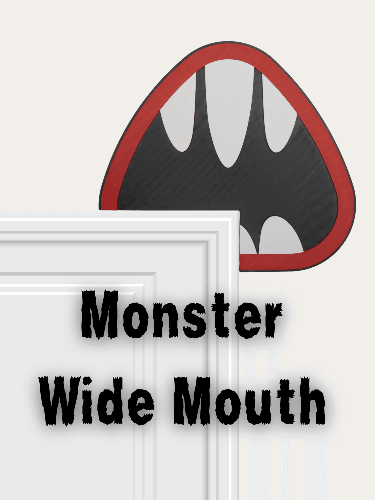 Wide Monster Mouth Door Topper 3d model