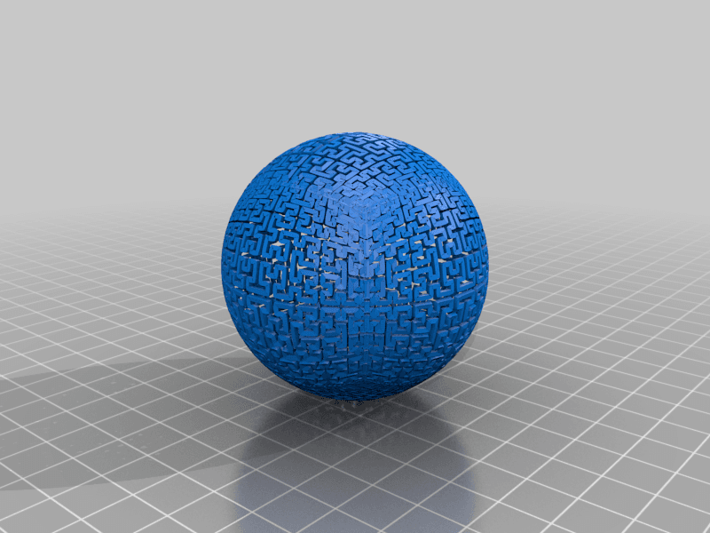 hilbert-curve ball 3d model