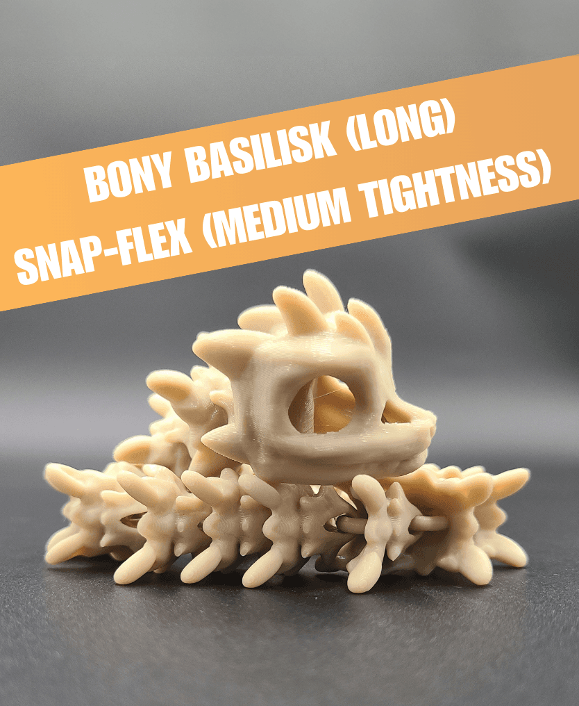  Long Bony Basilisk - Articulated Snap-Flex Fidget by Mimetics3D 3d model