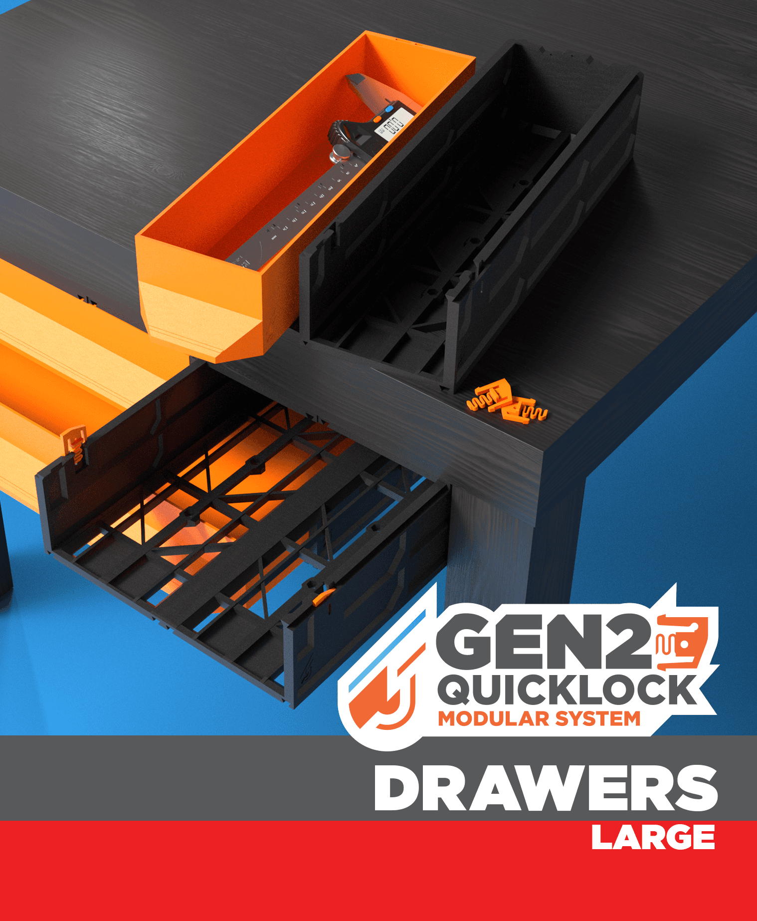 GEN2 Drawers - Large 3d model