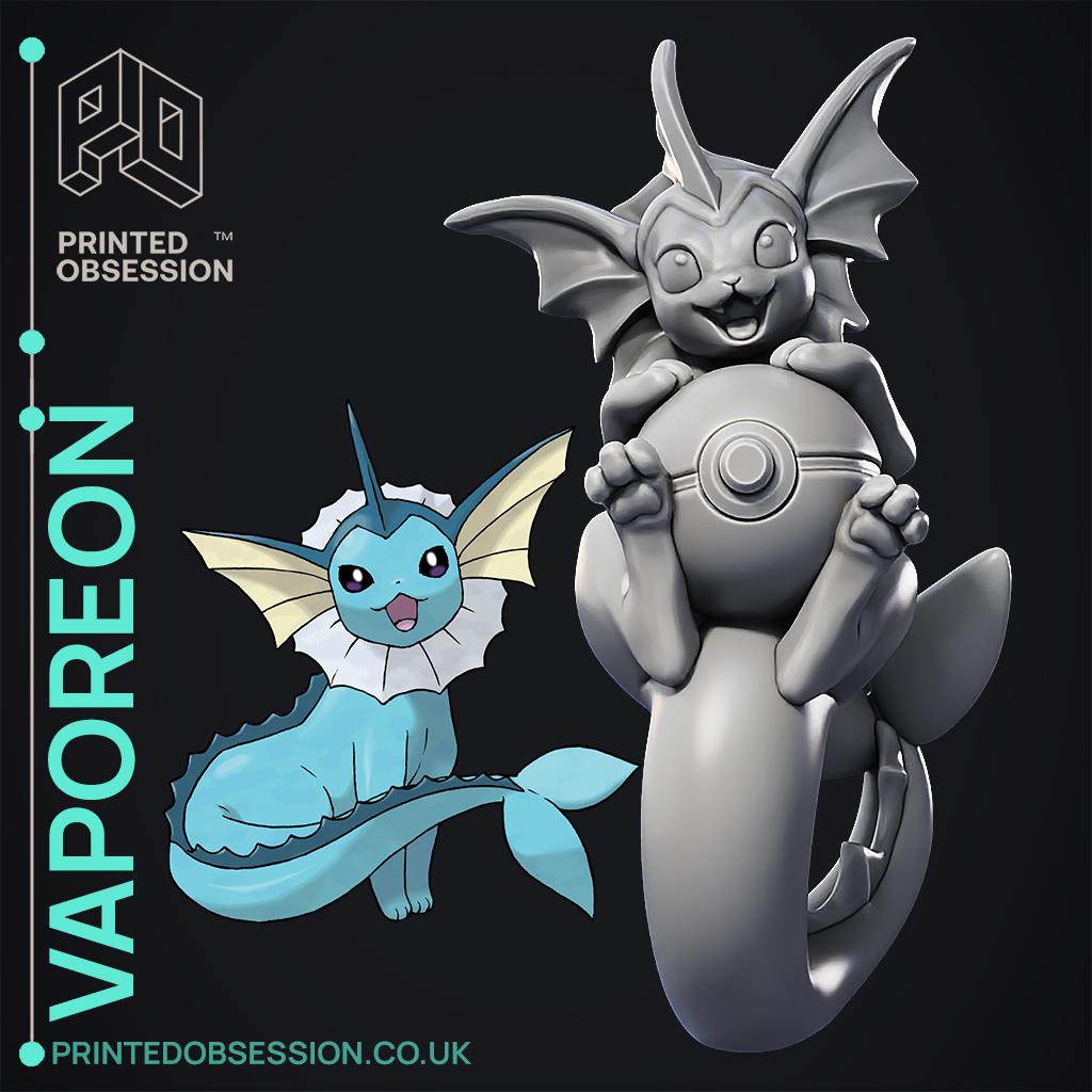 Vaporeon Swimming - Pokemon - Fan Art 3d model