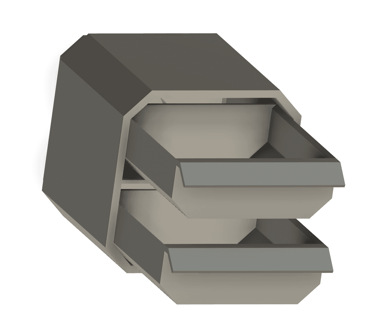 Multiboard Multigrid Drawer 1x(2x0.5)x1 3d model