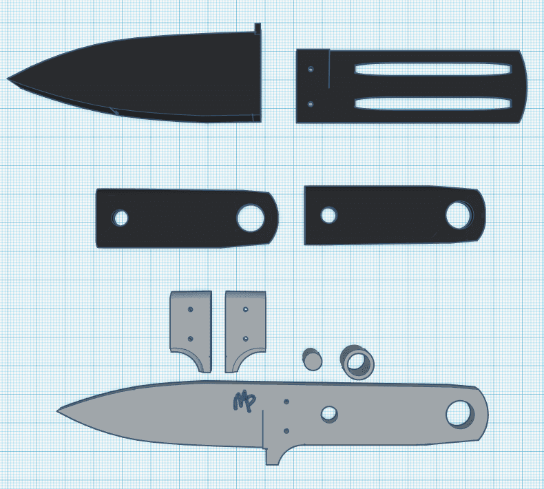 MP Messer Studie 3d model