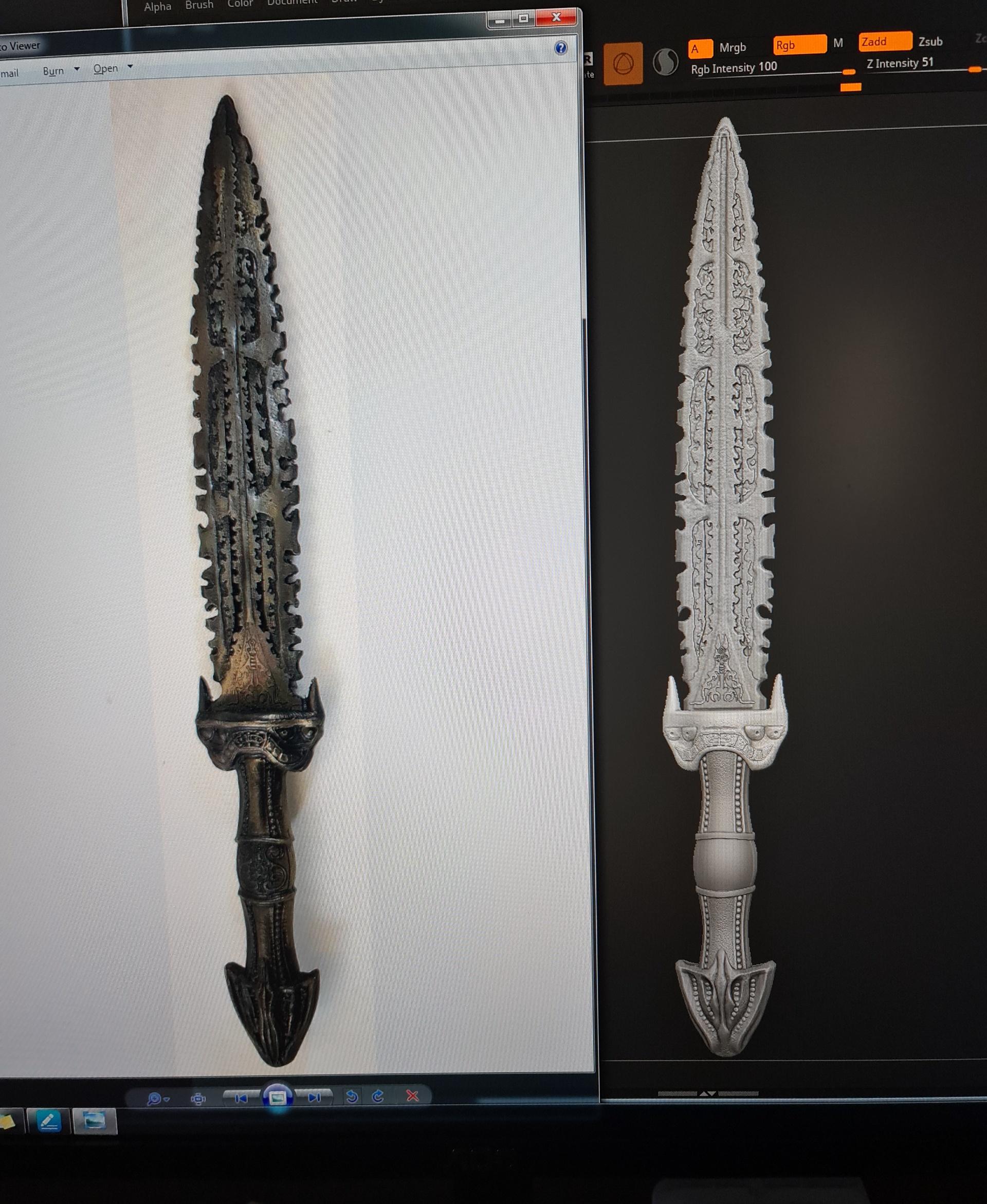 Irgun's knife 3d model