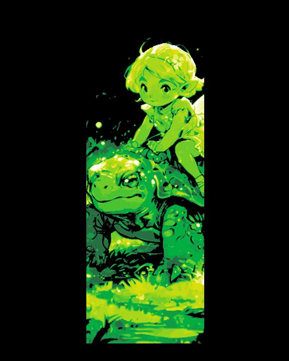 Cute set of bookmarks sharing a fairy ride with her friend 3d model