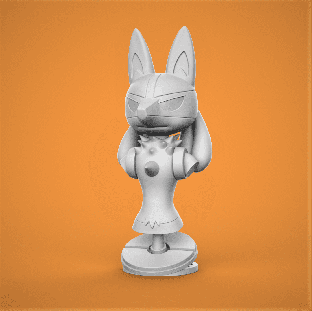 Lucario Pokemon Bust 3d model