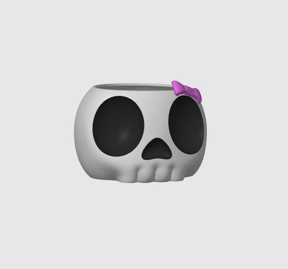 Skull Bin 3d model