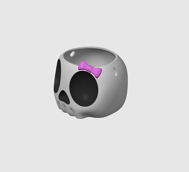 Skull Bin 3d model