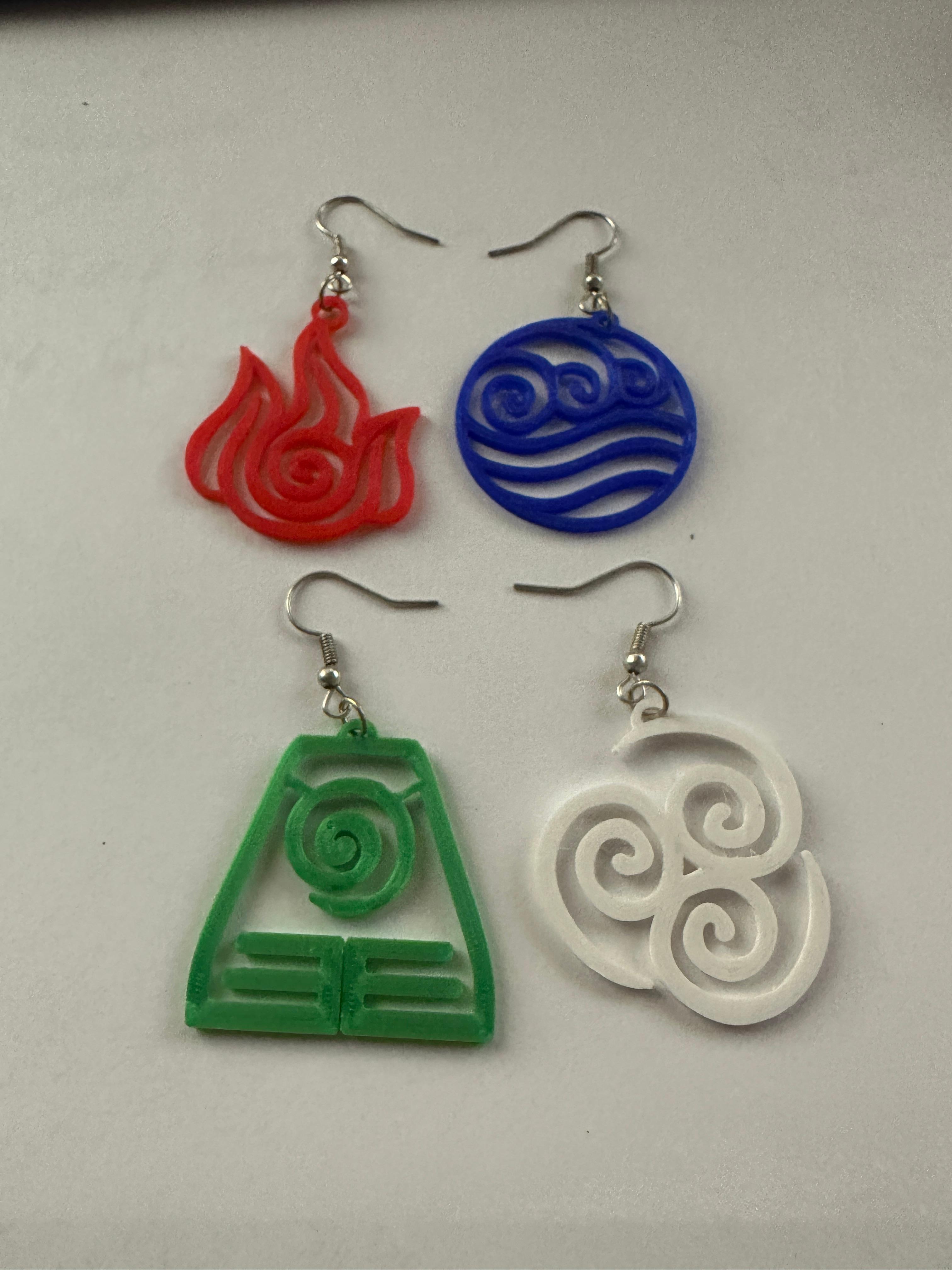 Avatar The Last Airbender Pendants/Earrings #FunctionalArt 3d model