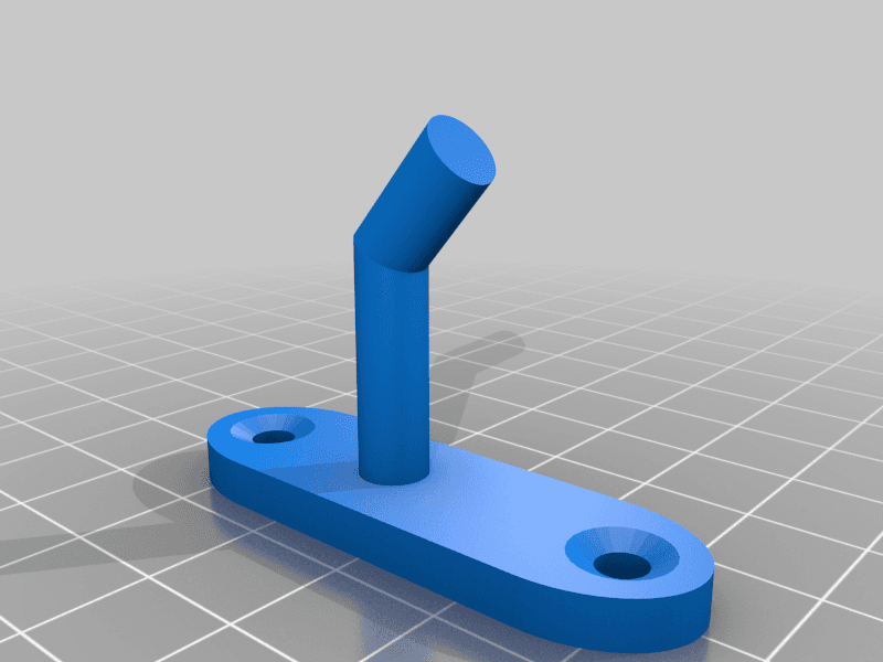 Simple wall mounted hooks 3d model