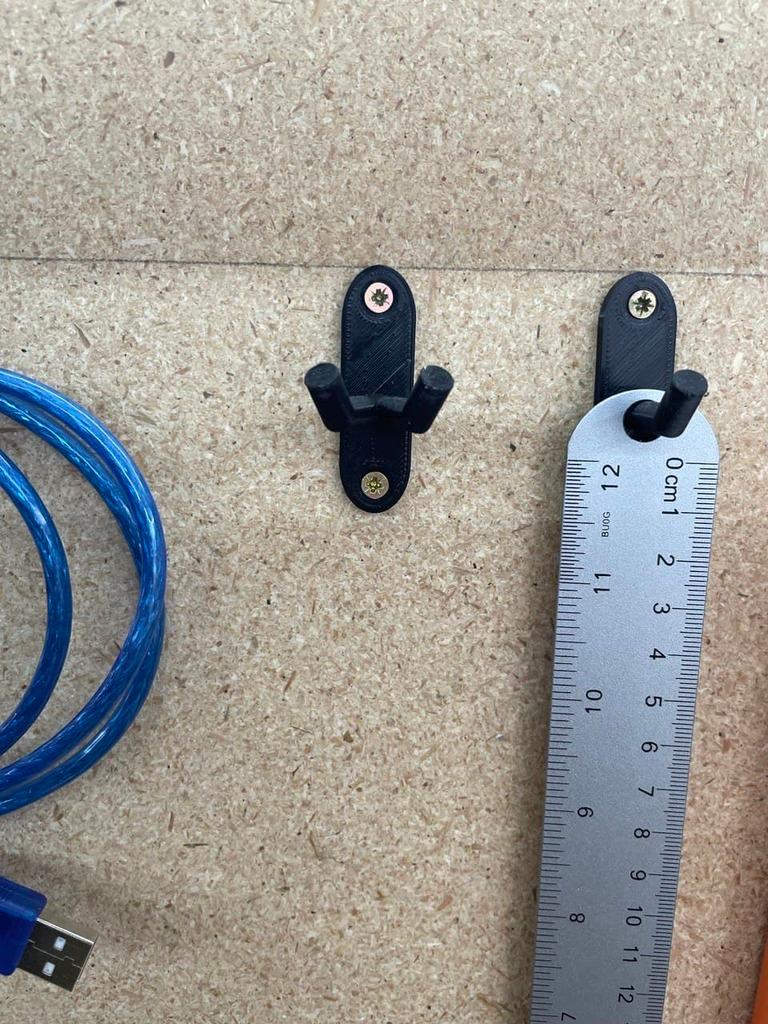 Simple wall mounted hooks 3d model