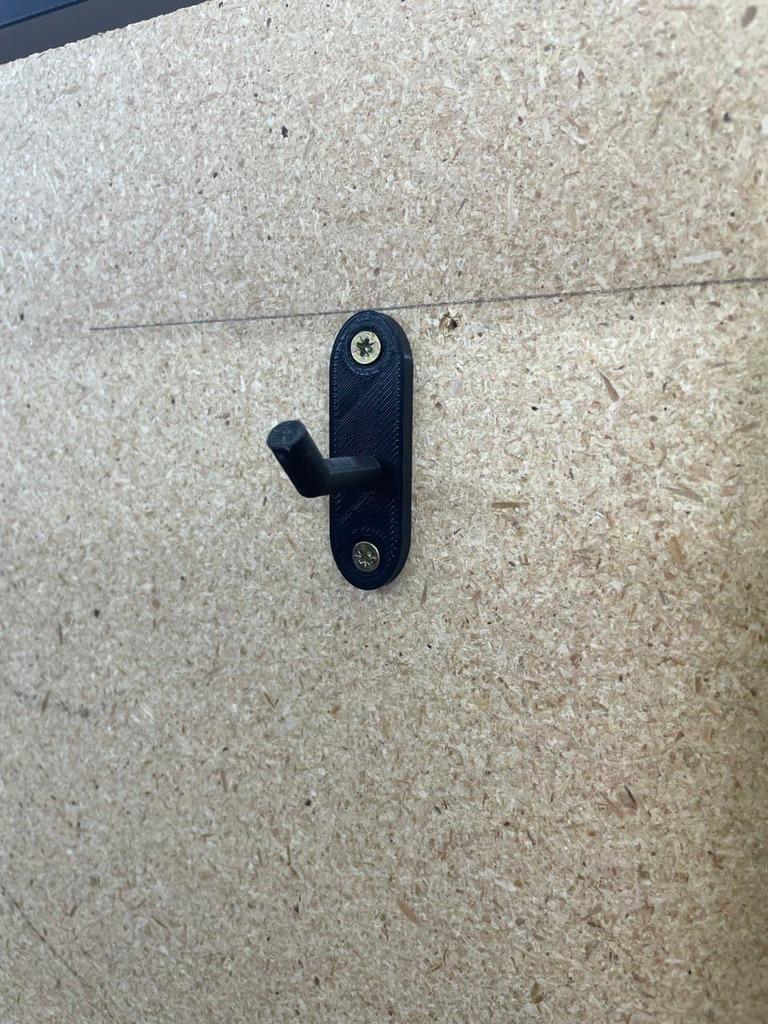 Simple wall mounted hooks 3d model