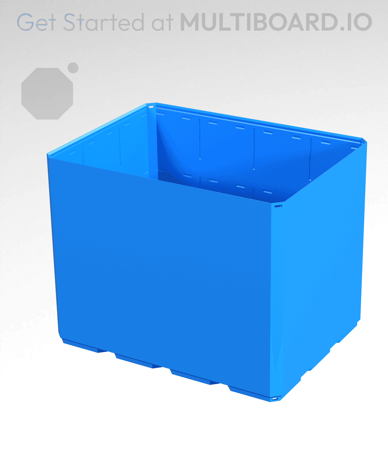 4x3x3 - Simple Walls - Multibin Shell 3d model