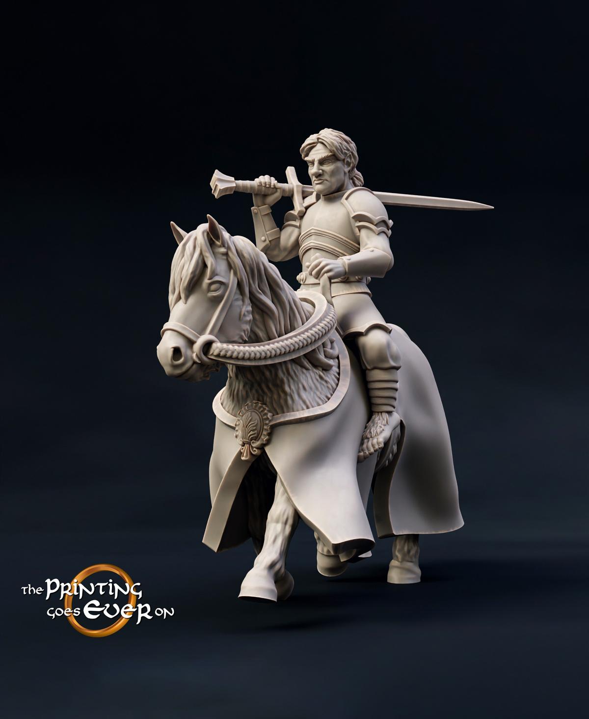 Pavo Tabbart - Halfling Leader On Foot and Mounted 3d model