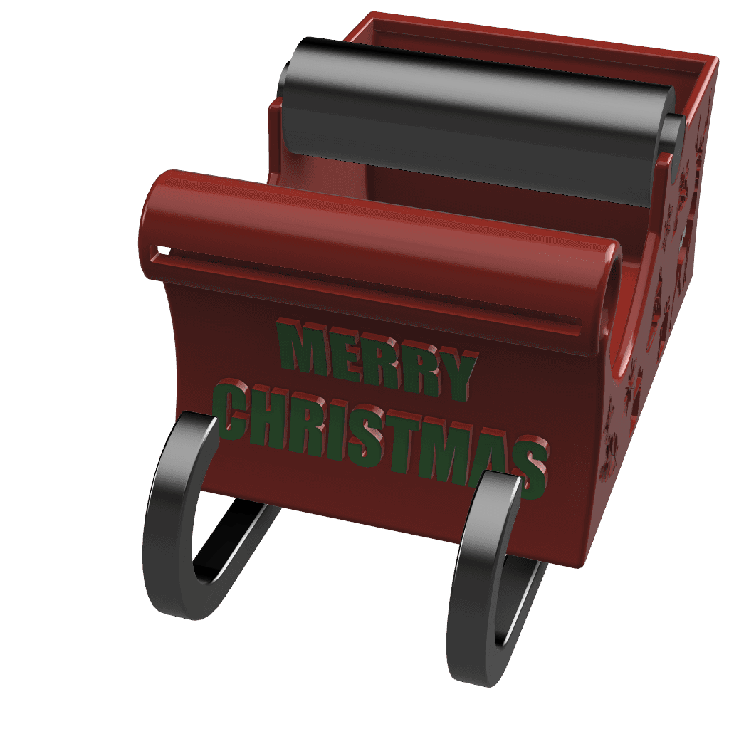 TOILET PAPER HOLDER SANTAS SLEIGH 3d model