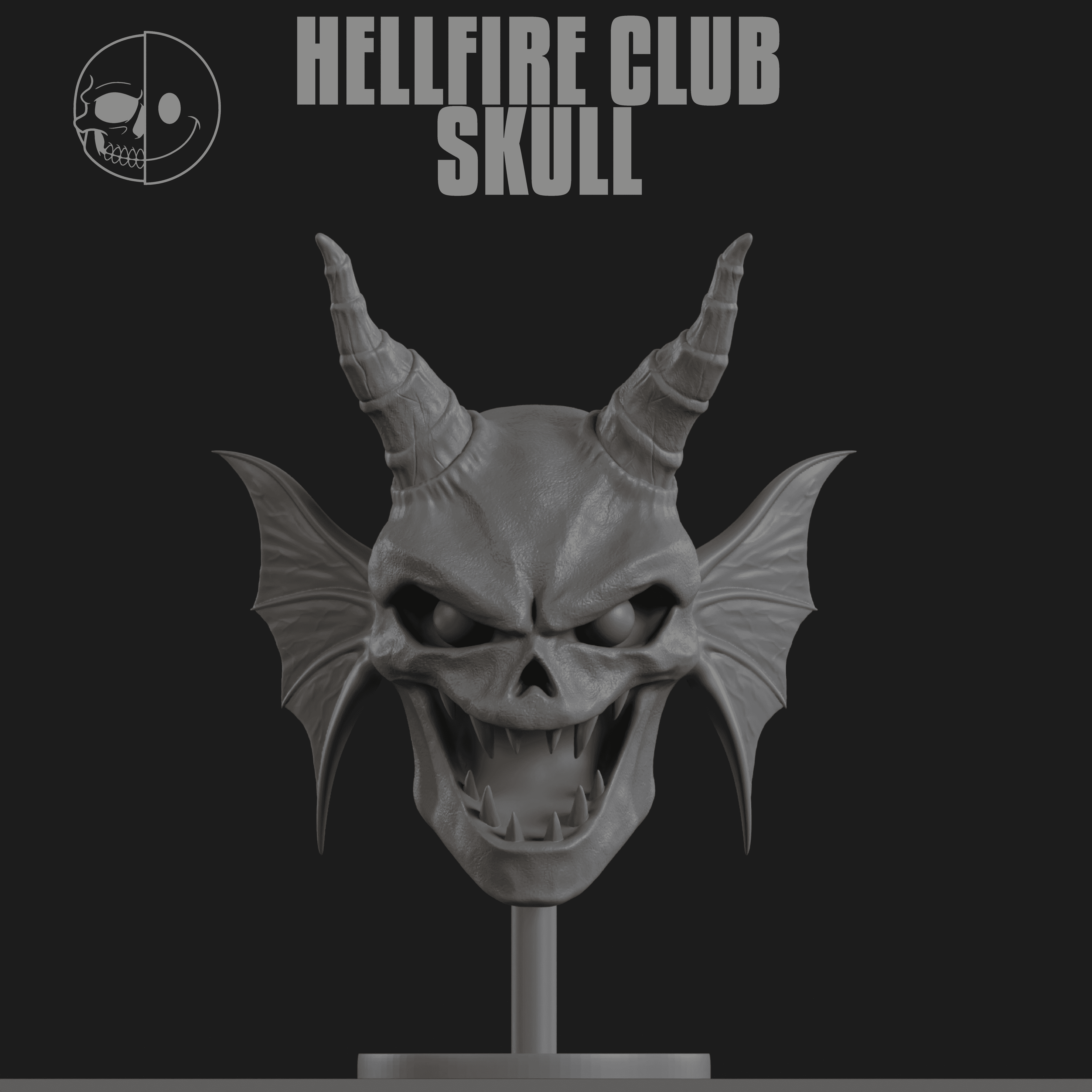 DEADNICE - HELLFIRE SKULL.stl 3d model