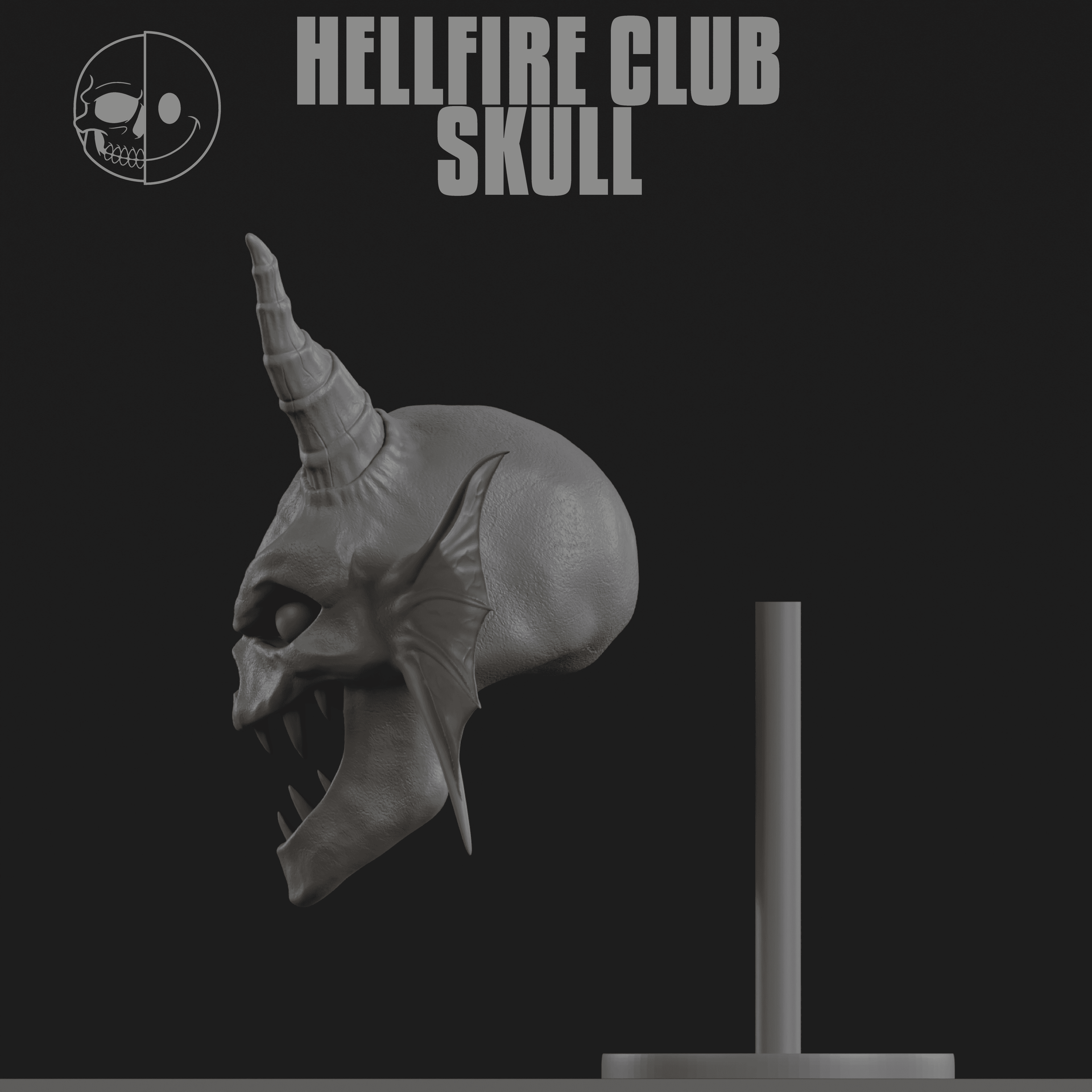 DEADNICE - HELLFIRE SKULL.stl 3d model