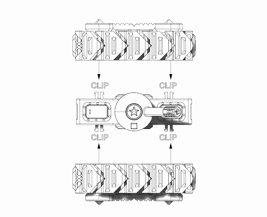 TANK - TRACKS SUPPORT LESS WITH ARTICULATED CANNON 3d model