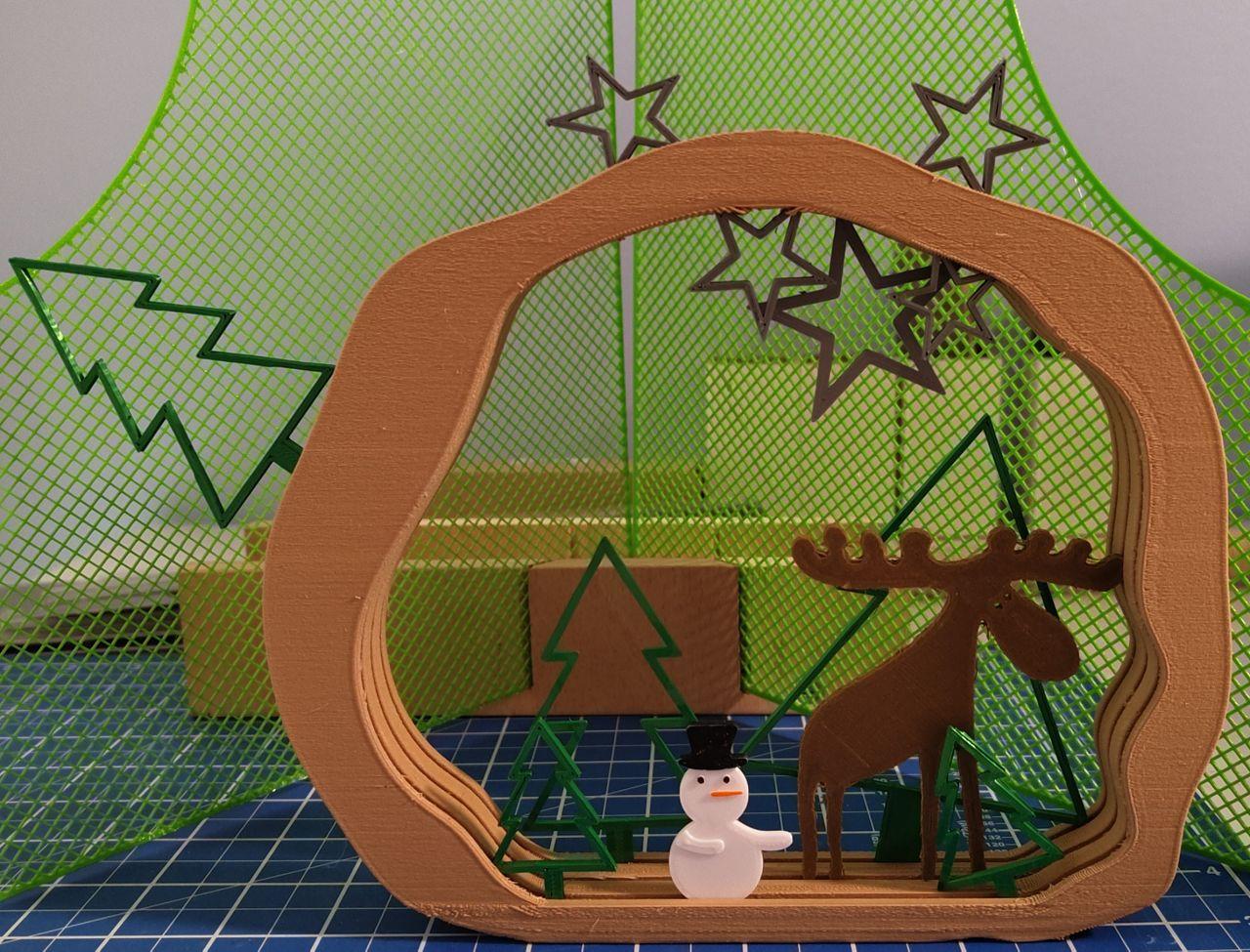 Christmas decoration frame 3d model