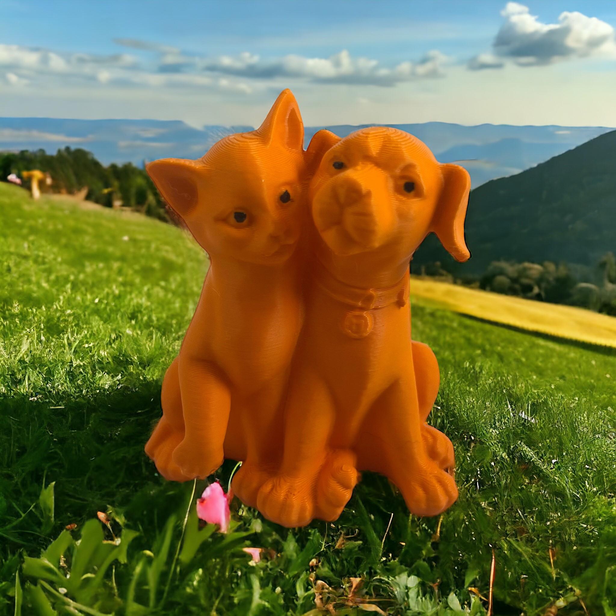 Dog and cat friend 3d model