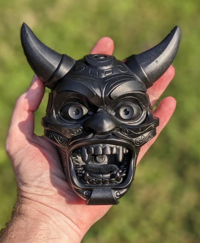 Angry Monday Oni Mask Wall Decoration 1 3d model