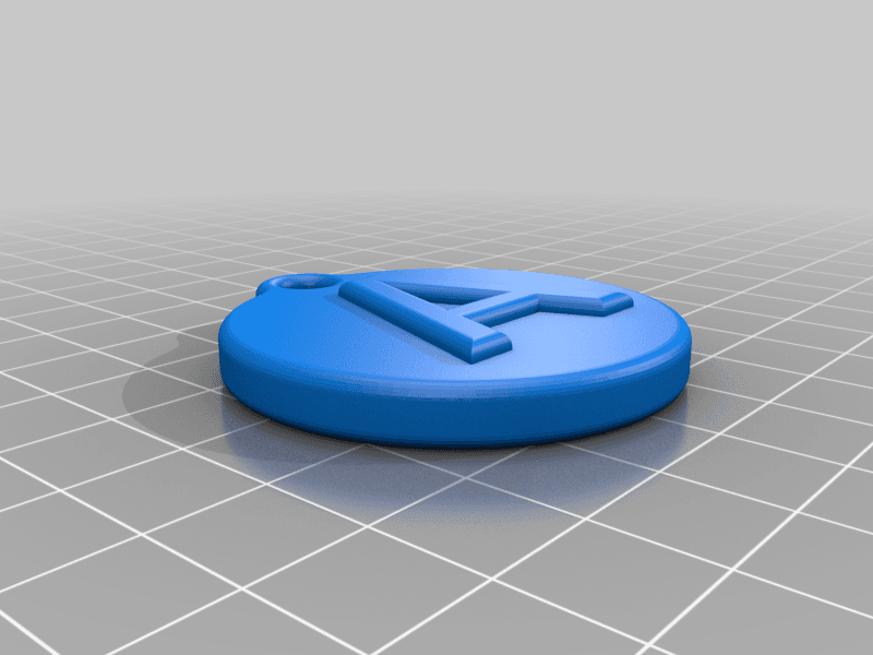 A-Z Initial Keychains 3d model