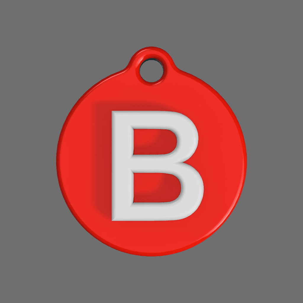 A-Z Initial Keychains 3d model