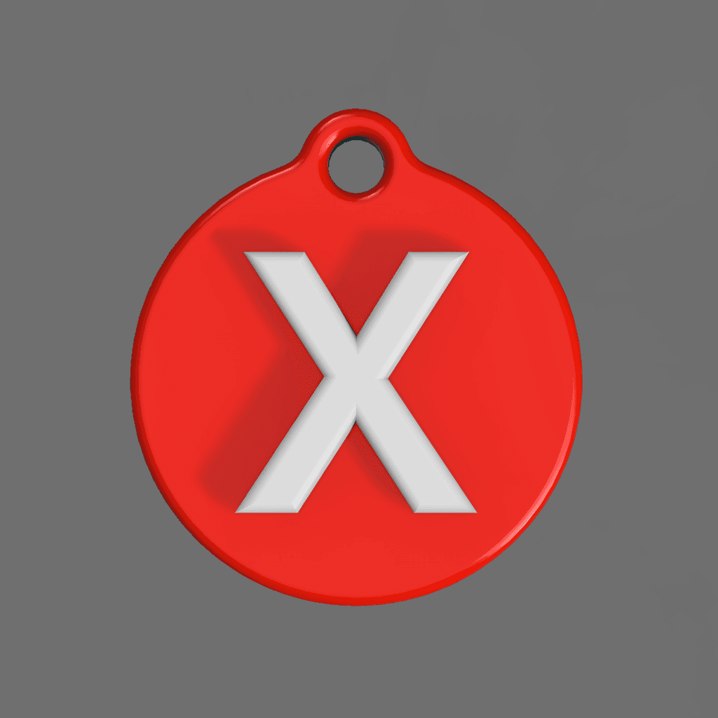 A-Z Initial Keychains 3d model