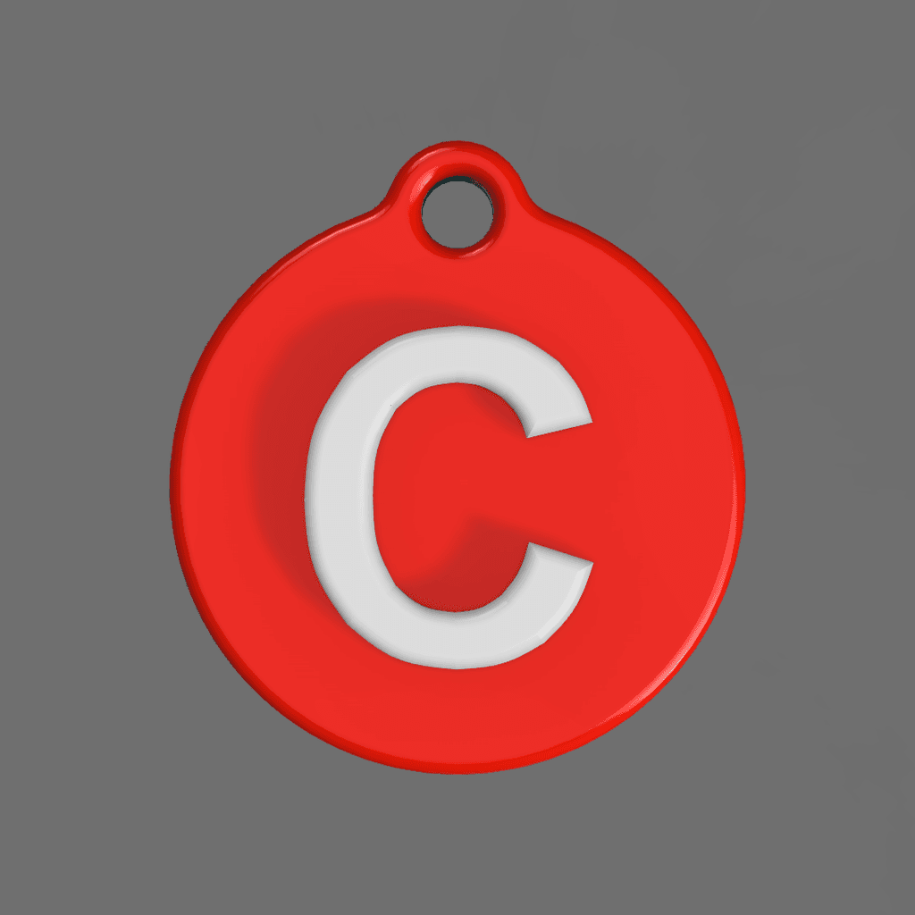 A-Z Initial Keychains 3d model