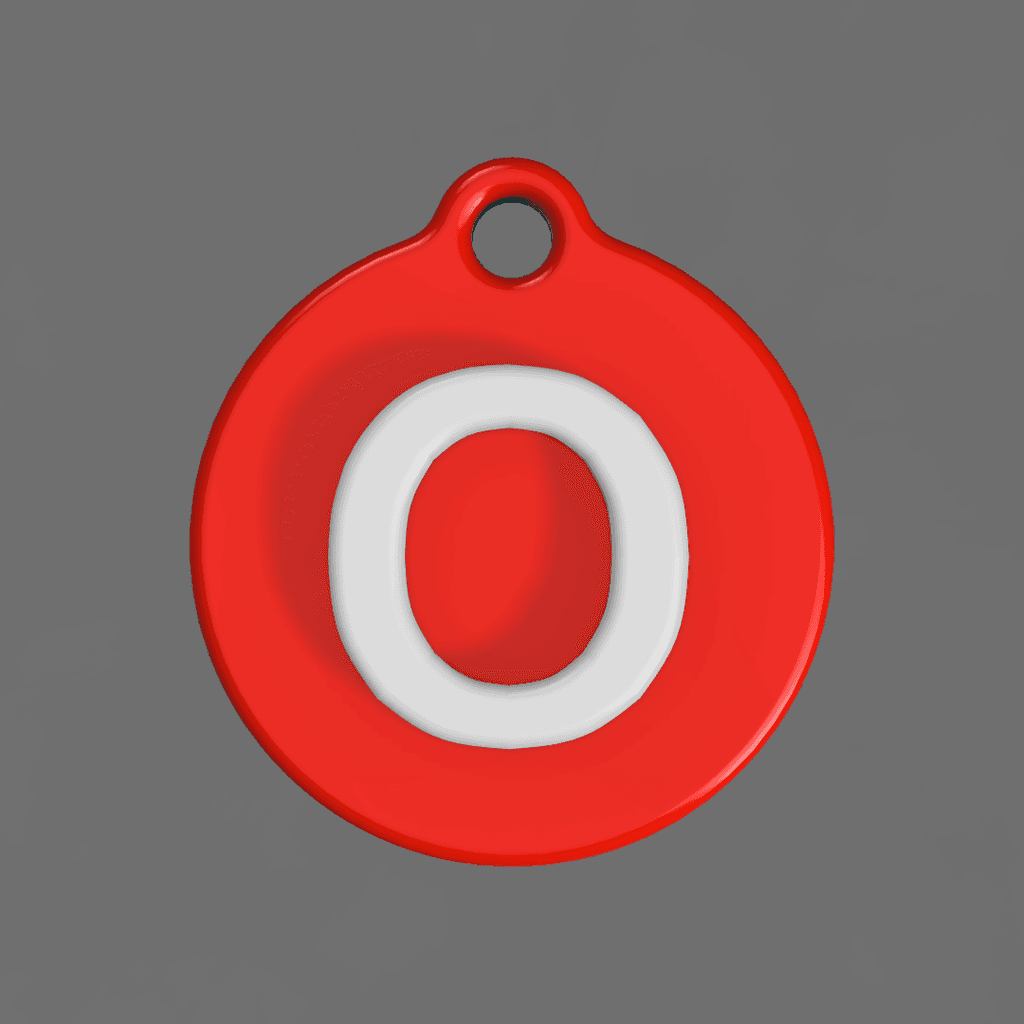 A-Z Initial Keychains 3d model