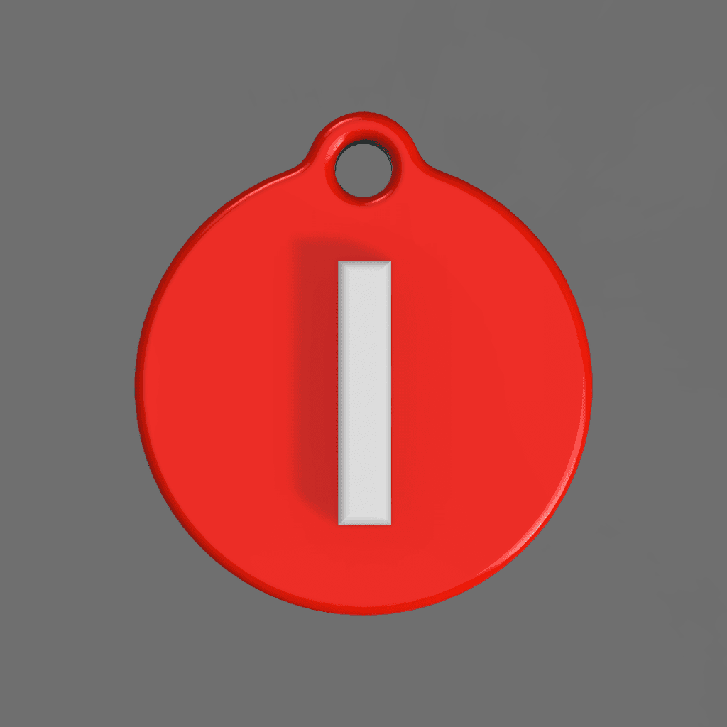 A-Z Initial Keychains 3d model