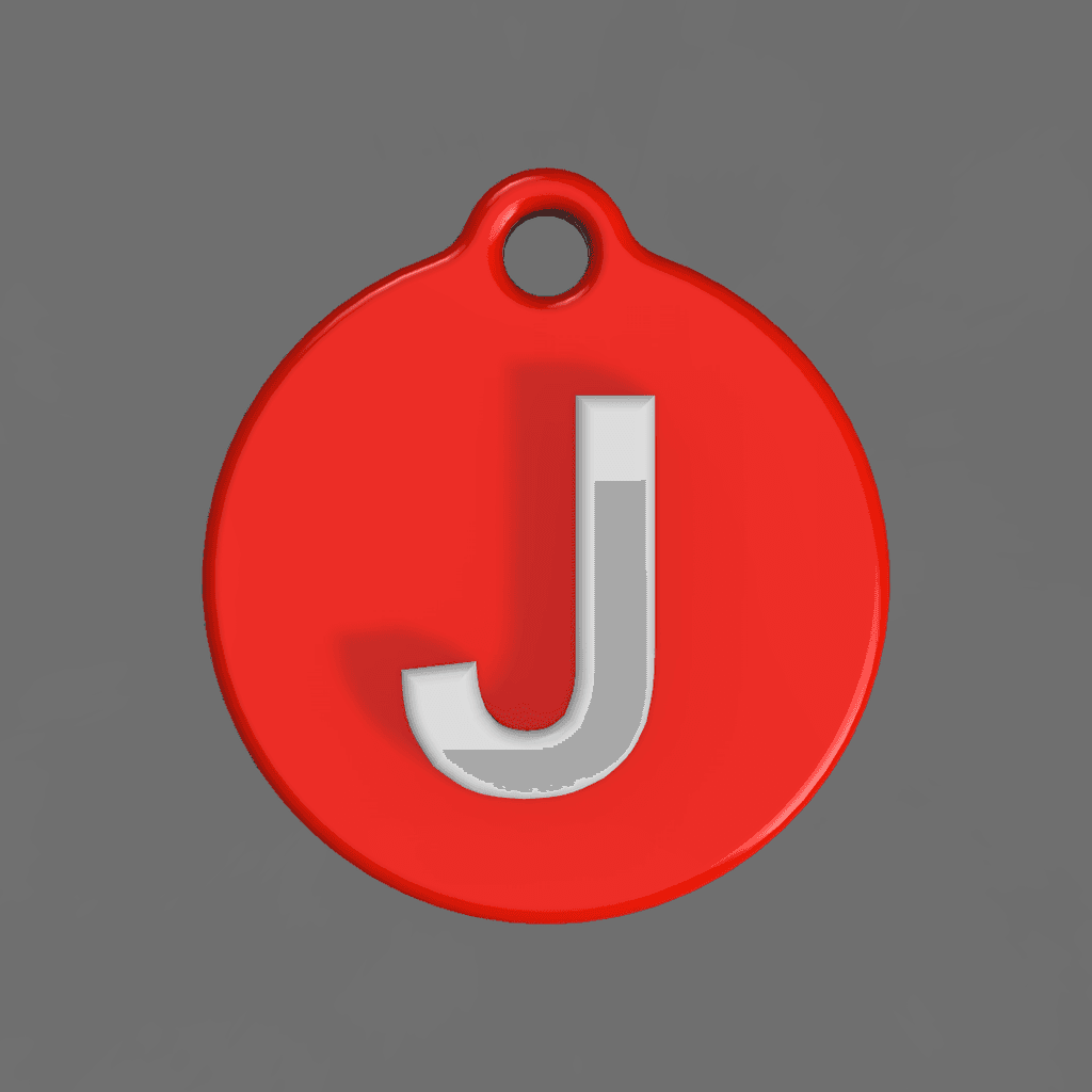 A-Z Initial Keychains 3d model