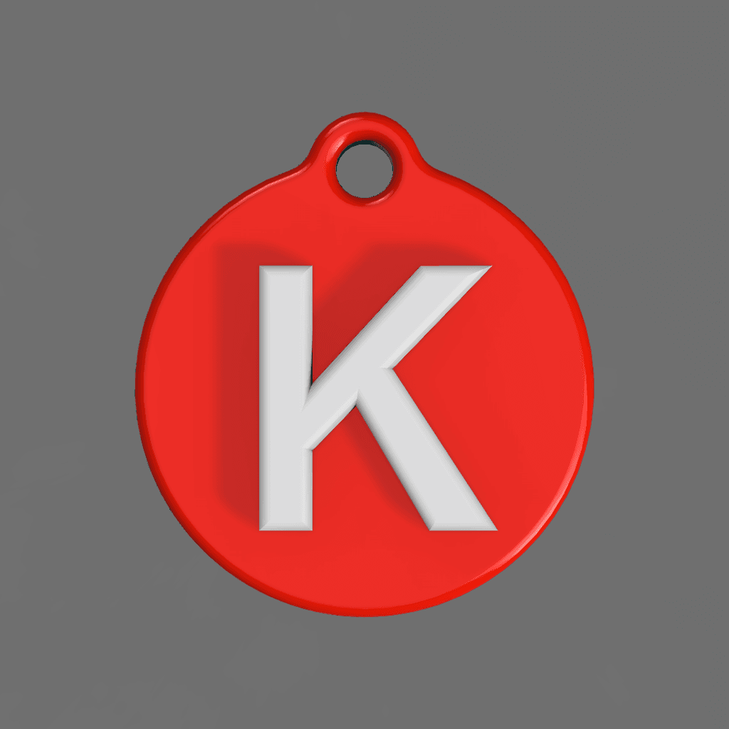 A-Z Initial Keychains 3d model