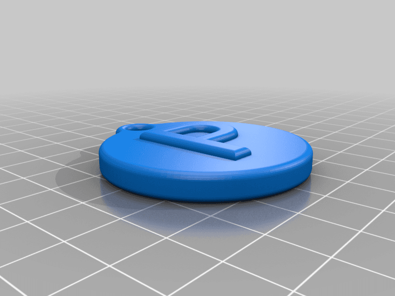 A-Z Initial Keychains 3d model