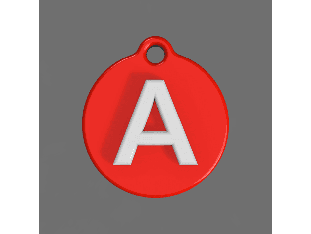 A-Z Initial Keychains 3d model