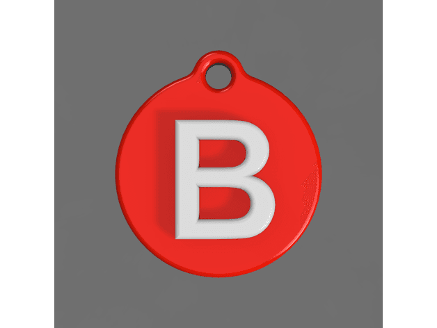 A-Z Initial Keychains 3d model