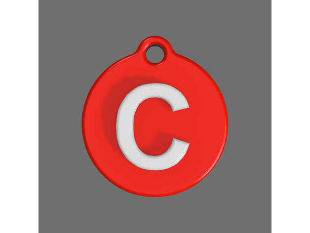 A-Z Initial Keychains 3d model