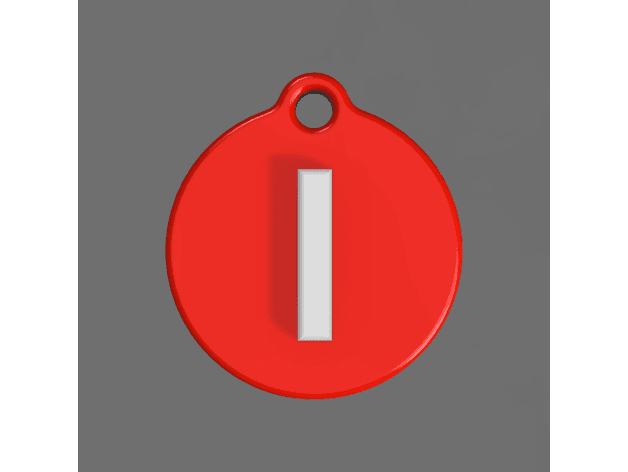 A-Z Initial Keychains 3d model