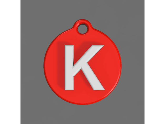 A-Z Initial Keychains 3d model