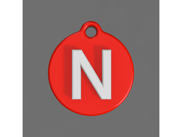 A-Z Initial Keychains 3d model