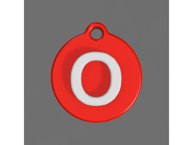 A-Z Initial Keychains 3d model