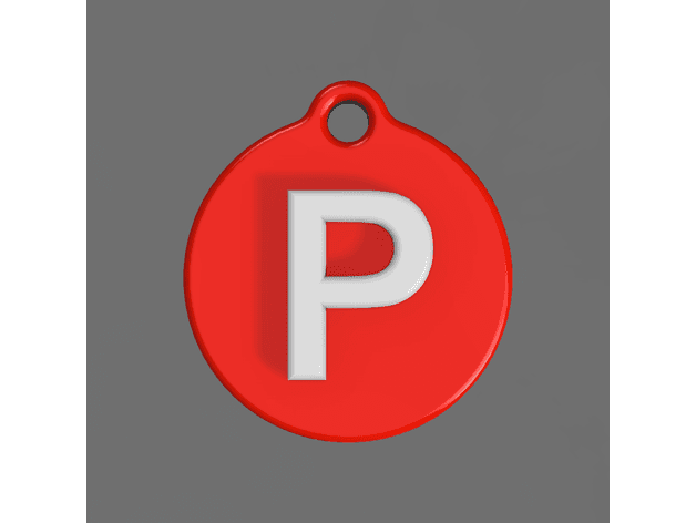 A-Z Initial Keychains 3d model