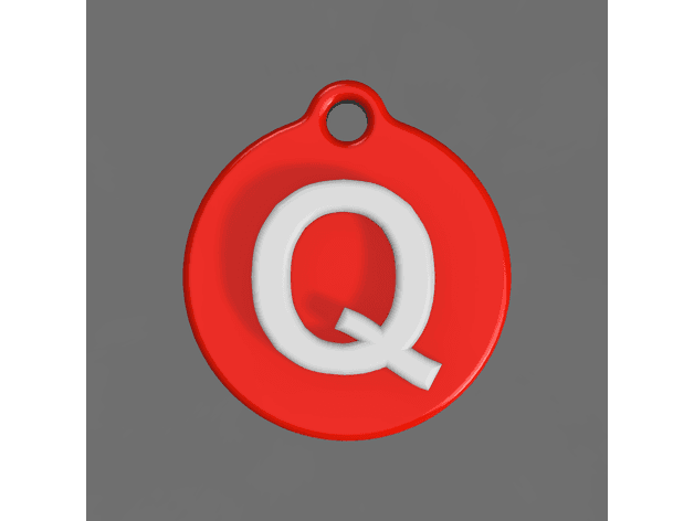 A-Z Initial Keychains 3d model