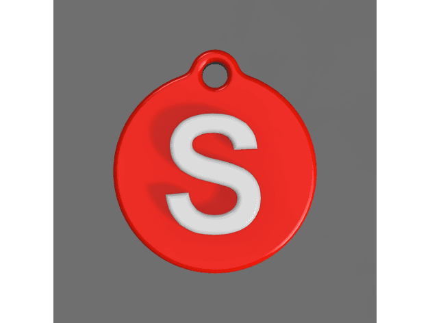 A-Z Initial Keychains 3d model