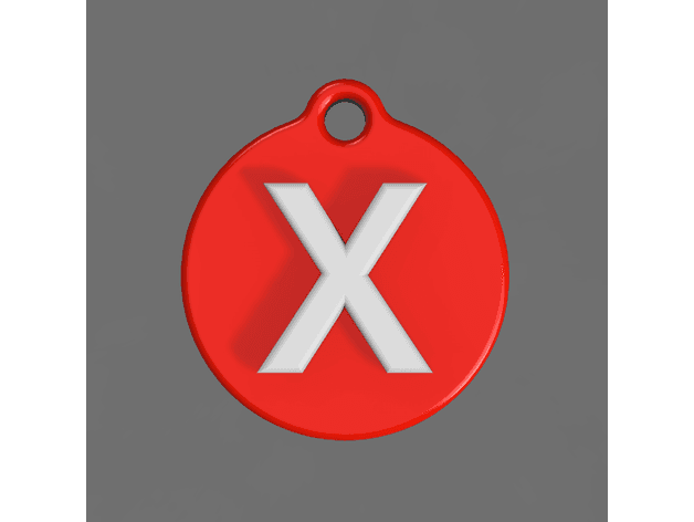 A-Z Initial Keychains 3d model