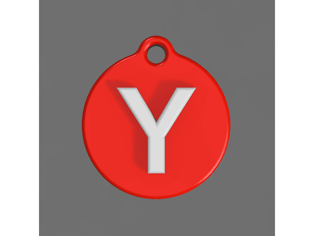 A-Z Initial Keychains 3d model