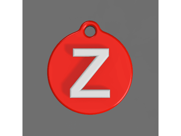 A-Z Initial Keychains 3d model