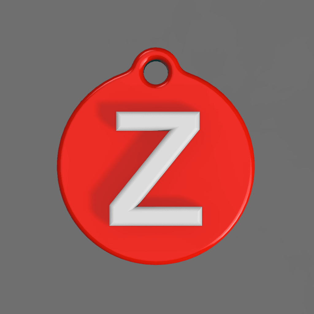 A-Z Initial Keychains 3d model