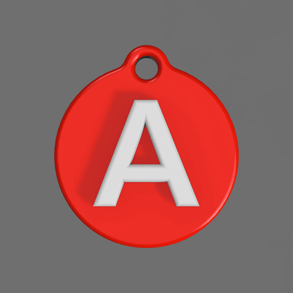 A-Z Initial Keychains 3d model